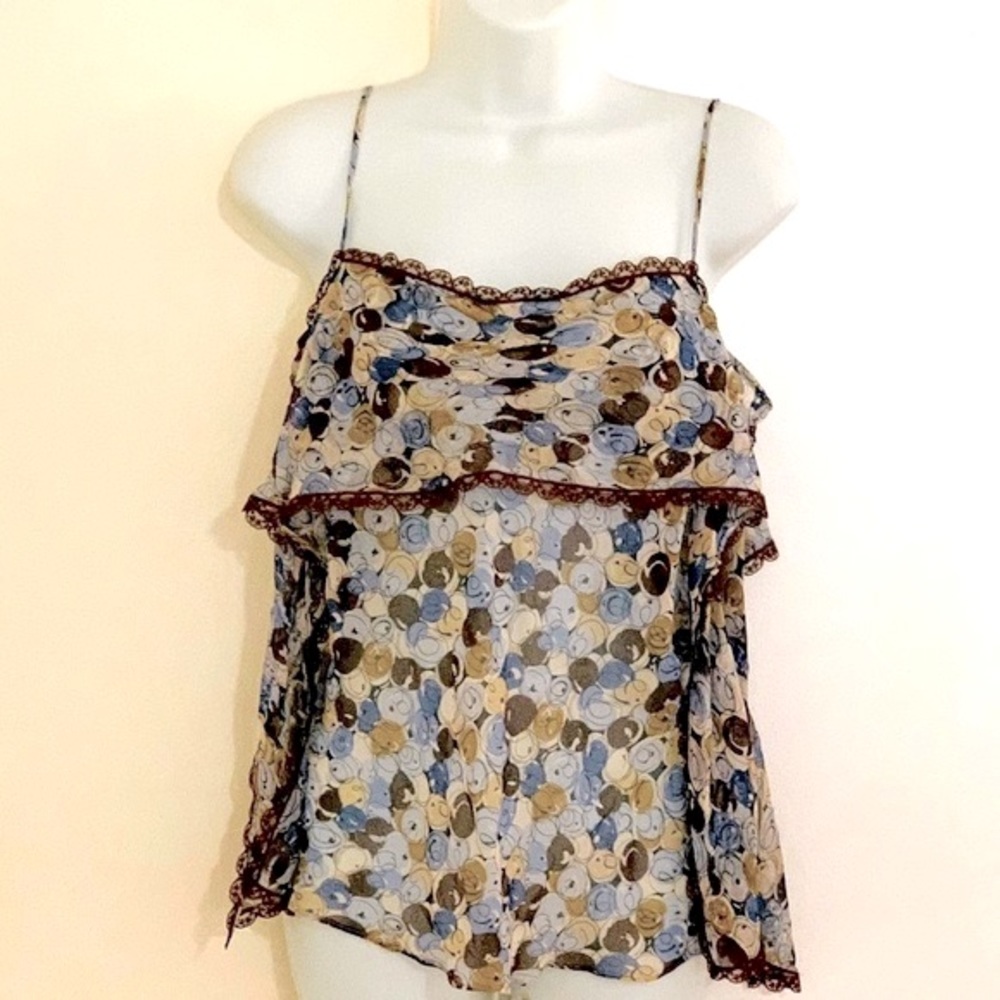 BCBG Max Azria Ruffle Cowl Neck Blouse